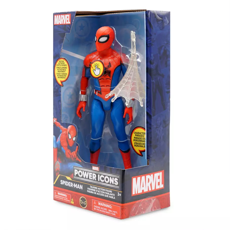 Marvel: Power Icons - Spider-Man 10" inch talking action figure **Brand New**