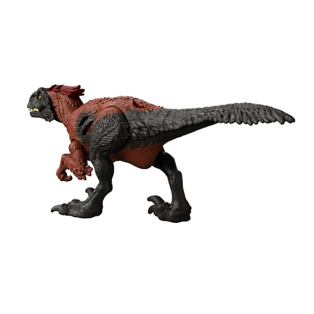 Jurassic World Dominion Extreme Damage Pyroraptor Dinosaur Action Figure Toy, Battle Play