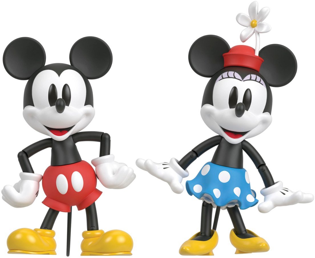 Disney - D100 Celebration Pack Collectible Action Figures - Minnie Mouse & Mickey Mouse