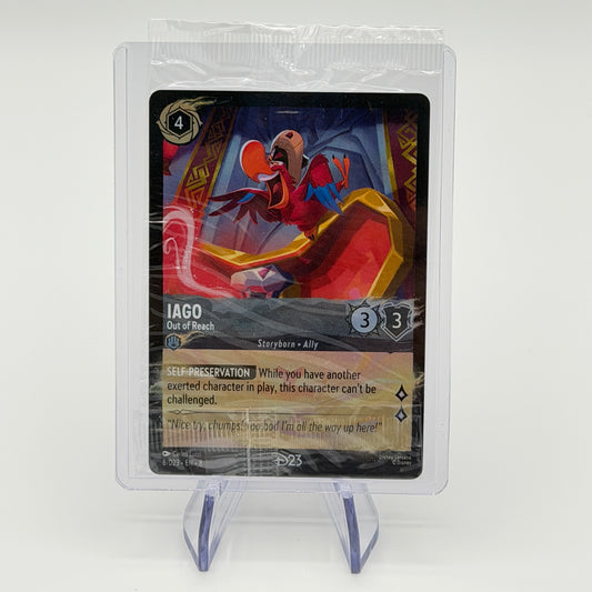 Disney Lorcana D23 2025 Gold Member Exclusive Iago 8/ Foil Sealed Promo Card