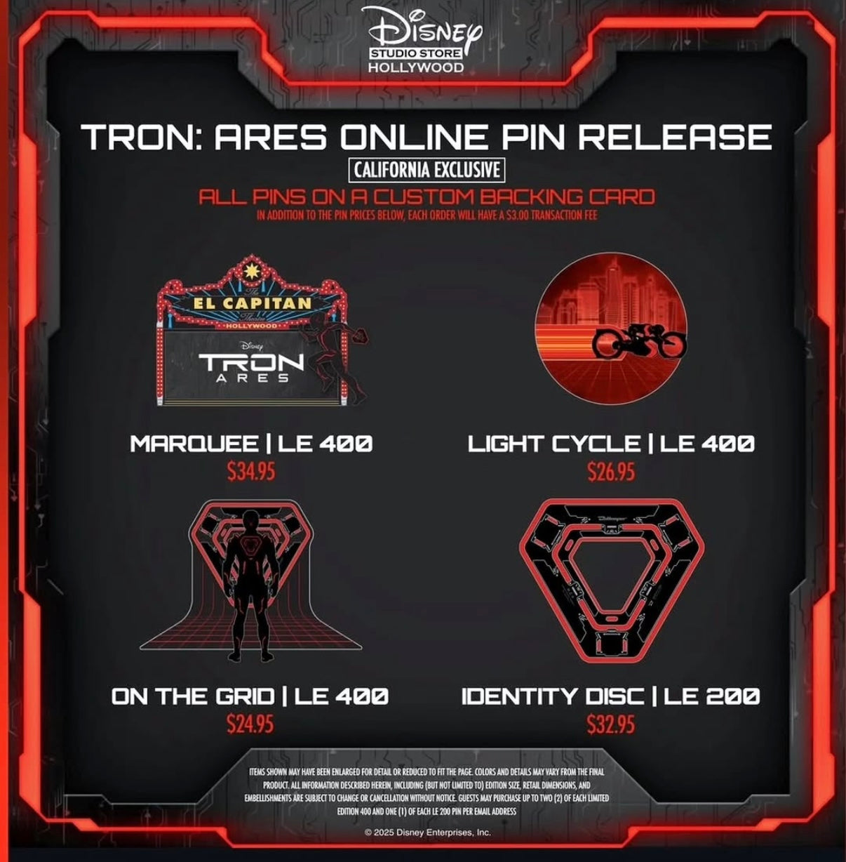 DSSH Limited Edition 400 Tron Ares Pin Release