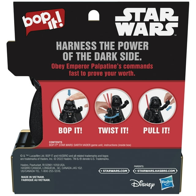 Bop It! Star Wars Darth Vader Edition Game, Features the Voice of Emperor Palpatine