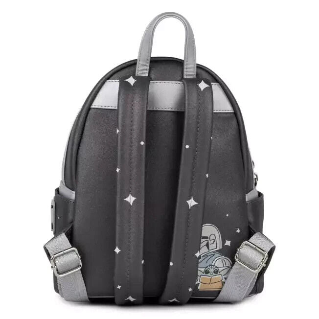 2024 Disney Parks Loungefly Mandalorian Grogu Mini Backpack Star Wars Baby Yoda