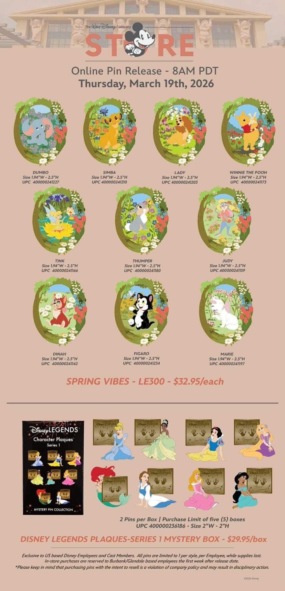 Disney Legends Plaques-Series 1