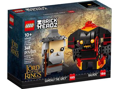 RETIRED-40631 LEGO BrickHeadz The Lord of the Rings Gandalf the Grey and Balrog