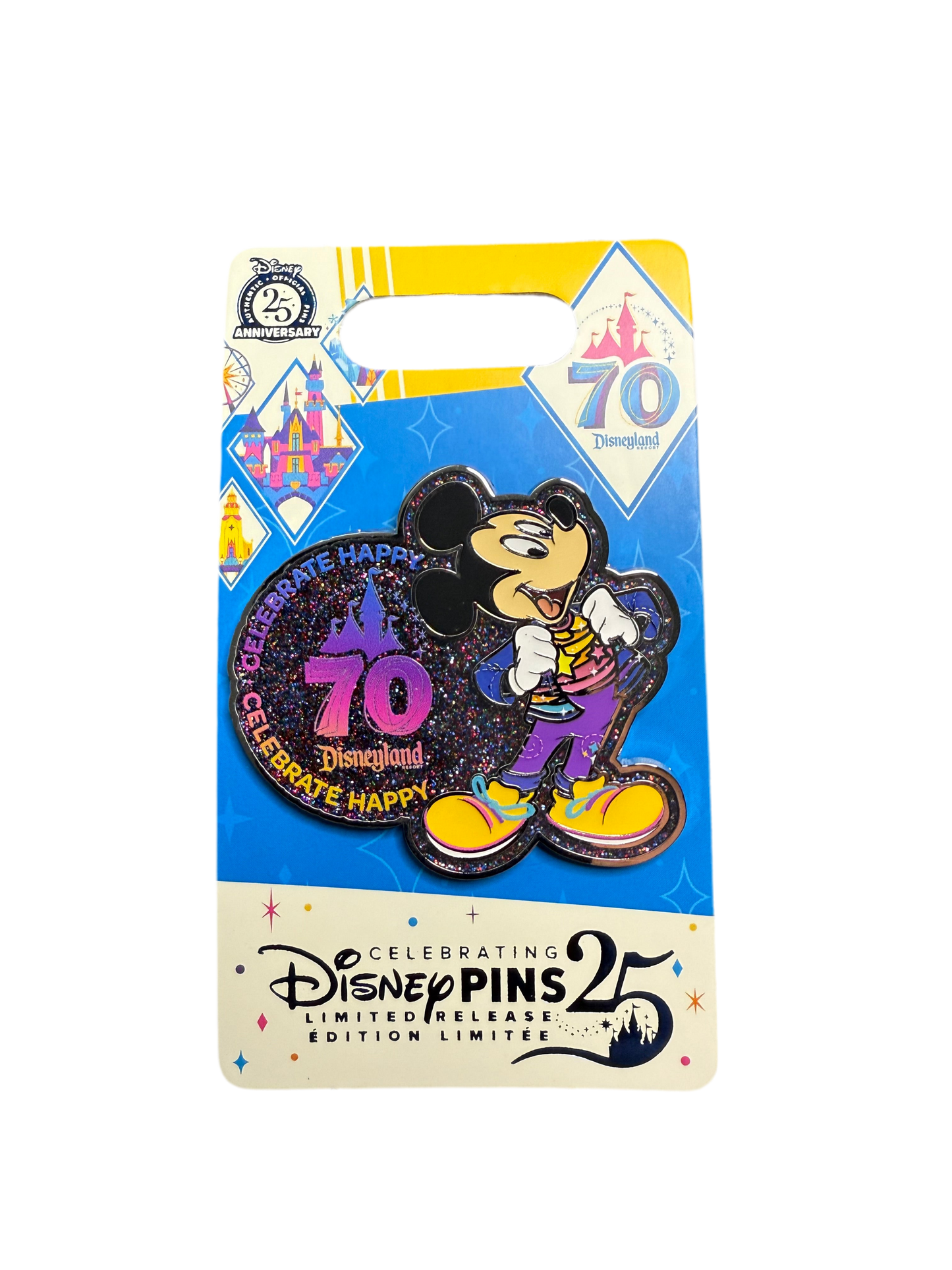 Limited Release Disneyland’s 70th Anniversary - Mickey & Castle Cast Member Exclusive Pin