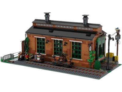 910033 LEGO Old Train Engine Shed