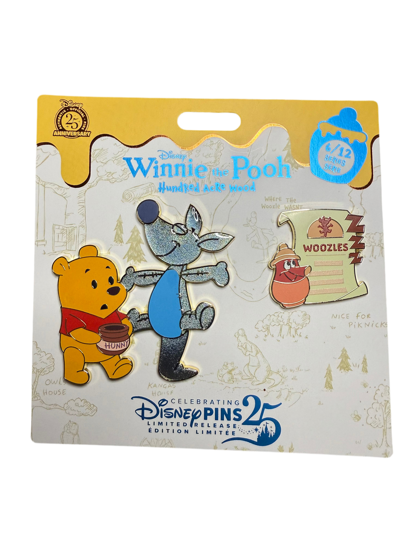 Winnie the Pooh and Woozle Pin Set, Hundred Acre Wood Series, 6 of 12