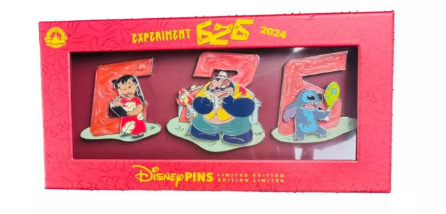 Disney Stitch Experiment 626 Day 2024 Boxed Pin Set Jumbo LE 1700