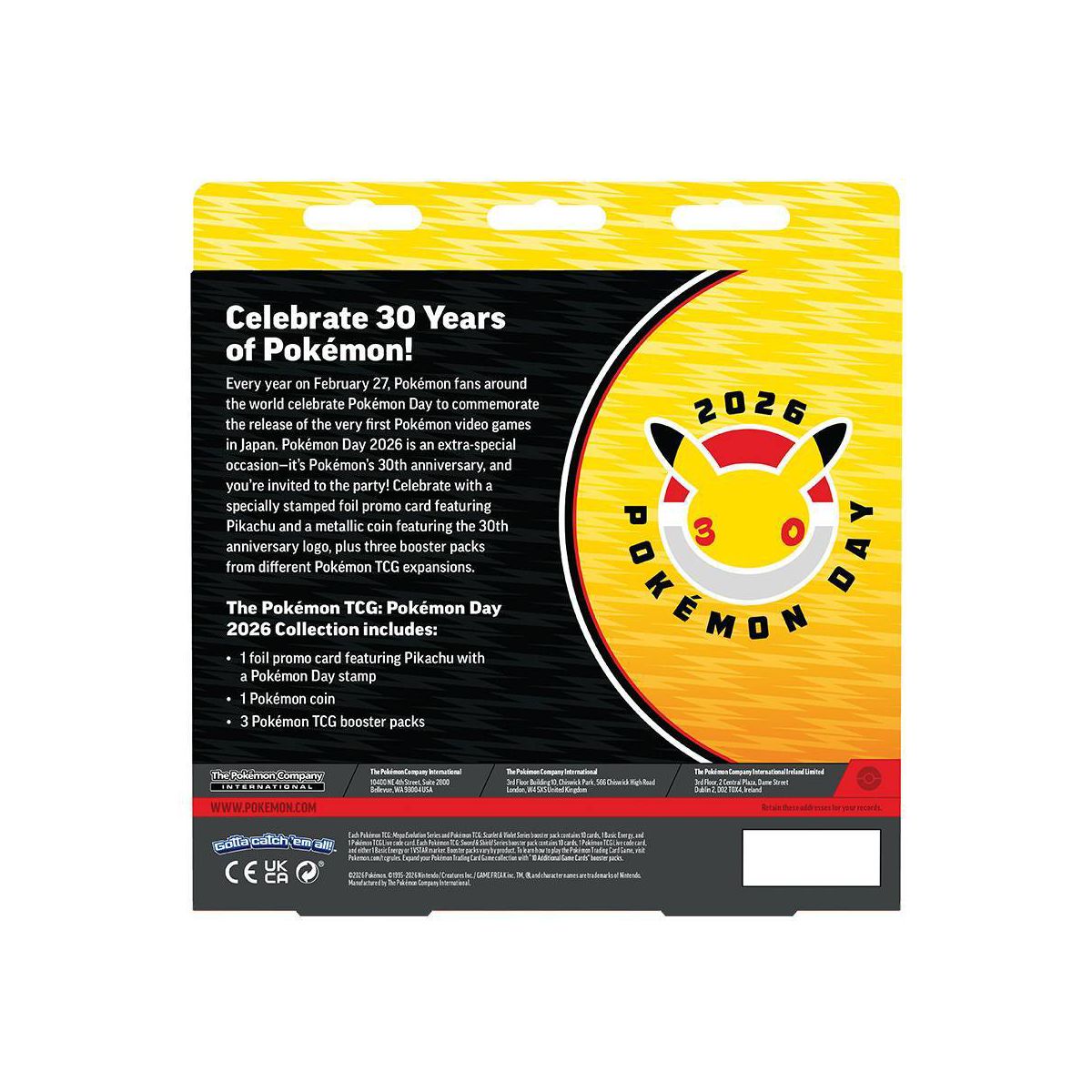 Pokémon Trading Card Game : Pokémon Day 2026 Collection