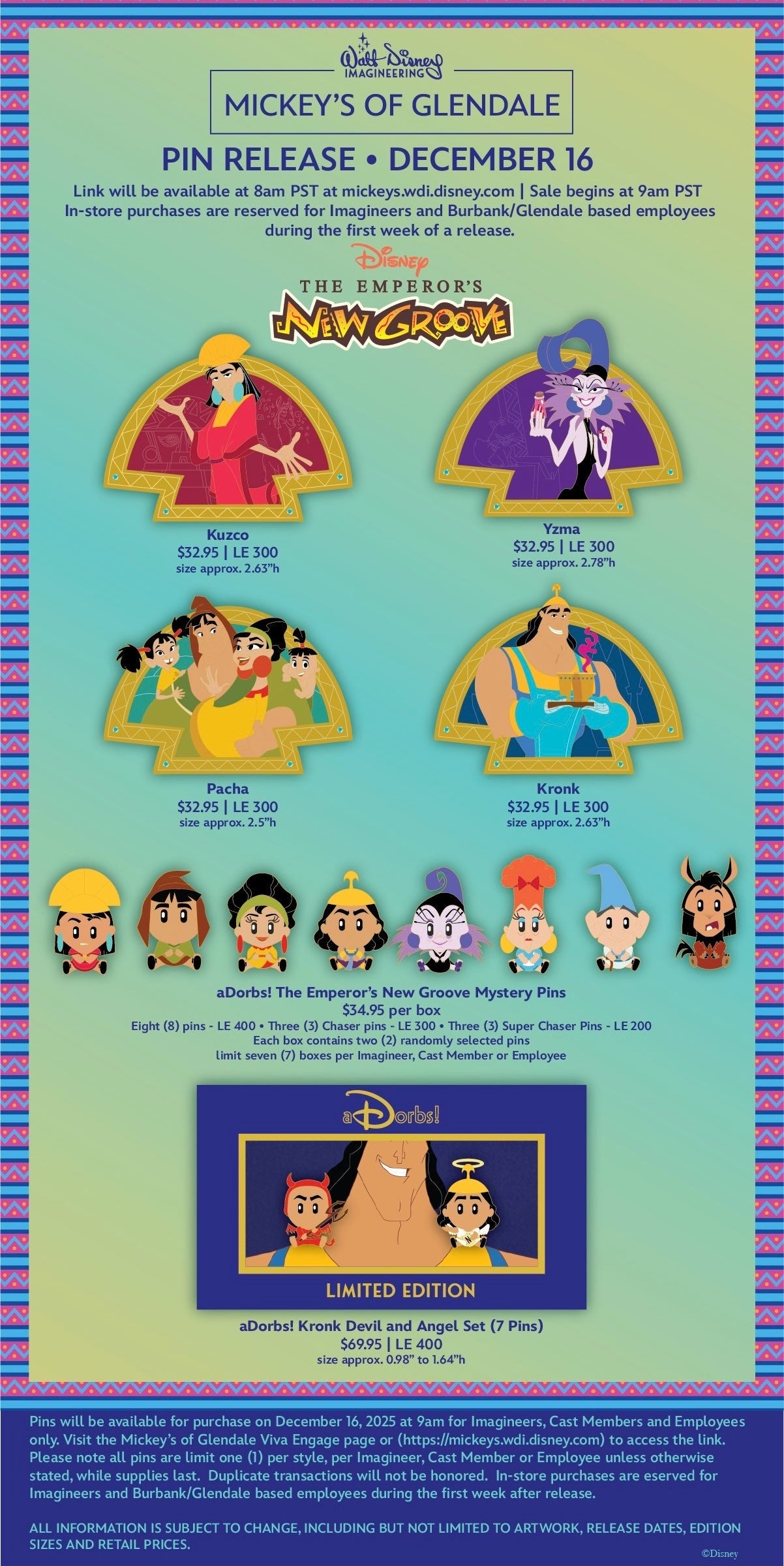 Mickey’s of Glendale - The Emperor’s New Groove WDI Collection