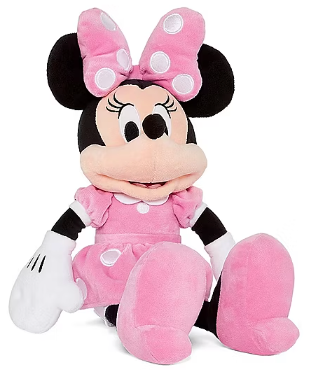 Disney Collection Pink Minnie Mouse Medium Plush Mickey and Friends Minnie Mouse Stuffed Animal