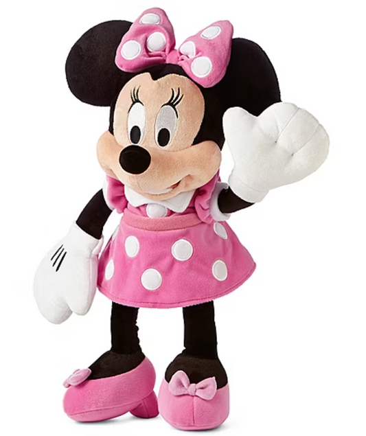 Disney Collection Pink Minnie Mouse Medium Plush Mickey and Friends Minnie Mouse Stuffed Animal