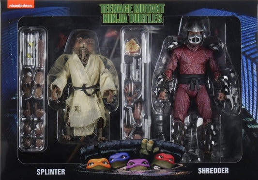 Neca Splinter and Shredder Teenage Mutant Ninja Turtles (TMNT) 7 Inch Action Figure 2 Pack